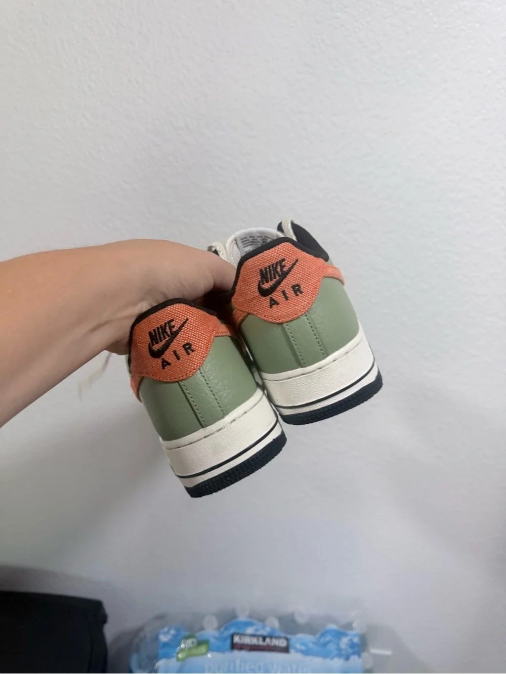 Nike af1 green orange